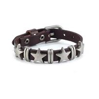 Goth Vintage Star Leather Alloy Bracelets For Women Men Gothic Retro Couple Bracelet Rock Party Jewelry Accessory-Decor Dropship