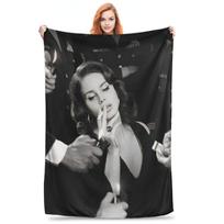 American Singer Lana Del Rey Blanket Pop Culture Music Flannel Novelty Soft Throw Blanket for Home Spring/Autumn 75cmx90cm