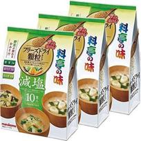 Marukome Freeze-Dried Granules Restaurant-Style Reduced Salt Assorted Instant Miso Soup 10 Servings x 3 Packs Heat Stroke PreventionNutritional