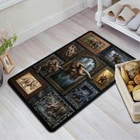 Triceratops Collection Pattern Rug Floor Mat for Living Room or Bedroom Soft and Comfortable Carpet a Gift for Birthday and Holiday. 40x60cm( 15x23in ) įvairiaspalvis