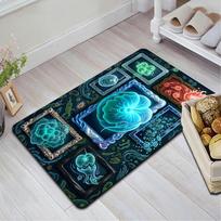 Microbial Artistry Pattern Rug Floor Mat for Living Room or Bedroom Soft and Comfortable Carpet a Gift for Birthday and Holiday. 40x60cm( 15x23in ) įvairiaspalvis