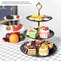 Plastic Material Fruit Cake Display Rack Luxurious Design Cupcake Tower Stand  Celebration juoda