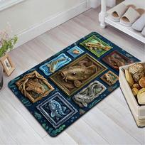 Fish Gallery Pattern Rug Floor Mat for Living Room or Bedroom Soft and Comfortable Carpet a Gift for Birthday and Holiday. 40x60cm( 15x23in ) įvairiaspalvis