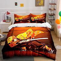 Anime-Inspired Bedding Set with Sword Design Bedding set (1 duvet cover, 2 pillowcases, duvet not included) 135x200cm