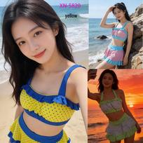 Women's Two-Piece Swim Skirt Bikini Set 5820 Fits 80-105 kg, 150-175 cm