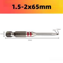 1pc Magnetic Hex Shank Electric Screwdriver Bits Driver Bit  for Electric Drills 1.5-2mmx65mm