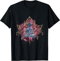 Spiritual Buddha In Lotus Flower Magic Meditation Yoga Pose T-Shirt Unisex T-Shirt S