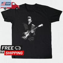 Frankenstein Playing Guitar Unisex Black T-shirt Size S-5XL XL