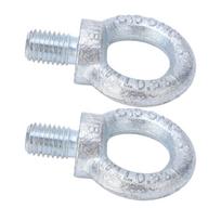 2PCS Lifting Ring Bolts Galvanized Carbon Steel Eyebolts Deep Threaded Lifting Shoulder Eyebolt M18 carbon steel