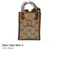 MLB Polyester Shoulder Bag, Crossbody Bag, Handbag Regular Womens Brown 7ACRMDB4N-50BGS One Size 1 ruda
