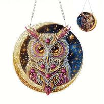 Animal 2D/Flat DIY Diamond Painting Set Rhinestone Diamond Art Window Pendants Diamond Art Pendant DIY Home Decor Hanging Charm