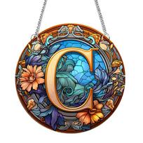 Suncatcher Home Decoration Panel Waterproof Acrylic Window Wall Hanging Ornament Stained Glass C Door Sign Hanging Decoration