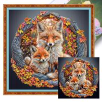 Animal Full 11CT DIY Stamped Cross Stitch Kits for Beginners Adults Home Wall Decor Embroidery Needlepoint Starter Kits 40x40cm