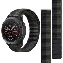 22mm Hook Loop Nylon Strap Watchband For Garmin Fenix 7 Pro 6 Pro 5 Plus Forerunner 965 955 945 935 265 255 Epix Pro 2 Bracelet 22mm Width juoda pilka spalva