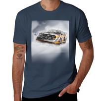 Rally Car Illustration Tshirt Gym Wear Breathable Short Sleeve Tee S