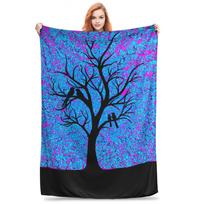 Family Tree Blankets Super Soft Fleece Sofa Throw Blanket for Home Bedroom Outdoor Throws Bedspread Quilt 75x90cm