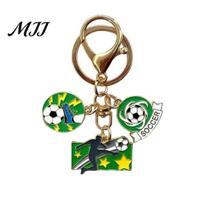 Sports-themed Keychain Pendant with Smooth Golden Lobster Clasp, Soccer Key Holder For Backpacks Themed Charm Holder, Car Keys Accessory Practical A