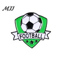 Clothing Accessory Pin Enamel Brooch Zinc Alloy Texture Football Shape Lapel Jackets Hats Sweatshirts School Bags Metal Fan 3
