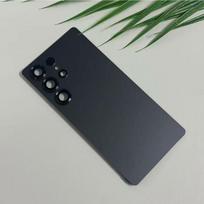 Naujas dėklas Samsung Galaxy S25 Ultra galinei baterijos dangteliui, galinių durelių keičiamos dalys S25Ultra galiniam stiklui su kameros objektyvu juoda