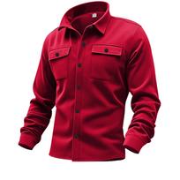 Men S Fleece Lined Button Down Pocket Casual Jacket S
