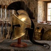 Ancient Greek Corinthian Spartan Helmet Medieval Warrior Armor Helmet Steel Iron LARP Cosplay Costume Historical Decor black