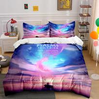 Psalms 103:13-14 Galaxy Sunset Bedding Bedding set (1 duvet cover, 2 pillowcases, duvet not included) 135x200cm