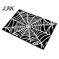 Skin-Friendly Floor Carpet Halloween Bathroom Rug, Absorbent Non-Slip Spider Web Bath Washable Door Mat Gothic Bat Pumpkin Area Rug for Entrance 40x60cm A
