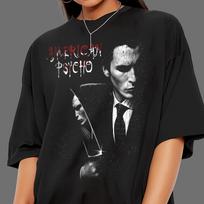 American Psycho Patrick Bateman Shirt,Cult Horror Movie Tee, Dark Humor Thriller Graphic Shirt, 2000s Film Fan Tee, Vintage Horror Aesthetic S