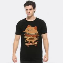 Burger Cat on a Skateboard T-Shirt, Men's Women's Sizes (KIT-789726) 4XL