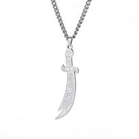 Imam Ali Zolfikar Sword Necklace Pendant Stainless Steel Men's Amulet Islamic Muslim Jewelry Gift A1