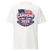 Camacho And Not Sure 2028 - Funny Presidential Election Political Parody Shirt, Unisex M