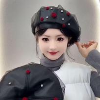 Women's Hat New Arrival Rose Mesh Beret Fashionelegant Beret Easiest for Match Style Painter Hat Popular Socialite Hat one size