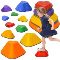 11-Piece Heart-Shaped Kids Balance Stepping Stones and Motor Skills, Multicoloured 42 x 39 x 20 cm