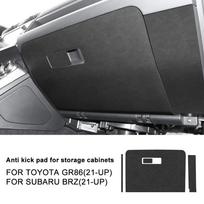 Carbon Fiber Suede Interior Sticker for Subaru BRZ Toyota GR86 2021-2025 Anti-Kick Copilot Box Cover Suede LHD raudona