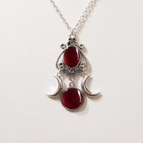 Triple Muse Necklace Amethyst Jewelry Vintage Creative Personality Alloy Necklace