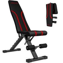 Foldable Workout Bench, 6-Level Backrest, 4-Level Seat, Metal, Padded, Black 82 x 35 x 107 cm juoda