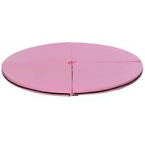 Pole Dance čiužinys, 5 cm storio apvalus plastikinis čiužinys Pole Dance pratimams, gimnastikai, jogai, rožinis 150 x 150 x 5 cm rožinė