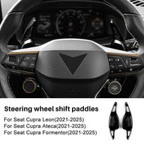 Carbon Fiber Style Steering Wheel Shift Paddle for Cupra Formentor Leon Ateca 2021-2025 DSG Black juoda