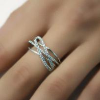 New Fashion Cross Design Cubic Zirconia Rings Women for Wedding Engagement Accessories Temperament Female Jewelry Drop Ship 10
