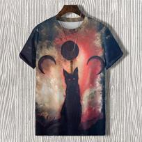 Tarot velnias T-shirt vyrams Hip Hop raštas Trumpomis rankovėmis Marškinėliai Viršutiniai drabužiai Vasariniai Laisvalaikio vyriški drabužiai Retro Juoda Per dydį T-shirt S