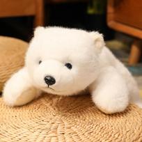 Creative 30/45/65cm Simulation Bear Panda Stuffed Animal Soft Fluffty Doll Lie Prone Funny Toys  Decor Girls Xmas Birthday Gift about 30cm