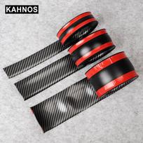 Carbon Fiber Rubber Moulding Strip Car Door Sill Scuff Plate Soft Black Bumper Strip DIY Sill Edge Guard Car Door width 3cm 1 meter
