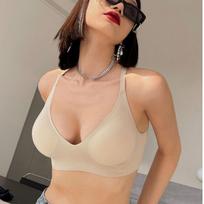 Comic chest small chest big seamless bra sexy bra summer beauty back expansion neck underwear 70 (applicable to 32ab)
