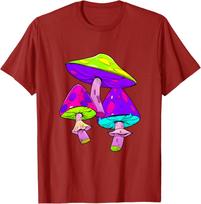 Psychedelic Magic Mushroom Trippy Graphic Tee Men Casual Breathable Cotton Short Sleeve T-Shirt S