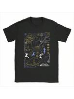 Avatars The Last Airbender Character Line Art T Shirts Men Pure Cotton Vintage T-Shirts O Neck Tees Short Sleeve Tops Adult S juoda