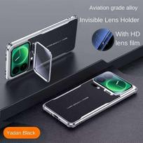 Case for Xiaomi 17 15 14 Pro Max Ultra 15S Redmi H90 Pro Max with Lens Invisible Bracket Holder & Leather Back Cover Phone Bumpers Xiaomi 17