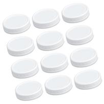 12 vnt. daugkartinio naudojimo plastikiniai stiklainių dangteliai 86 mm/70 mm Daugiafunkciai daugkartinio naudojimo konservavimo stiklainių dangteliai virtuvei, galima plauti indaplovėje 70mm