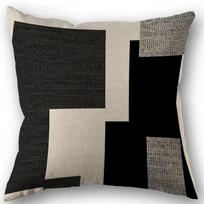 45x45cm Abstrakčios geometrinės juodai baltos dekoratyvinės minkštos pagalvės užvalkalas Modernus bohemiškas pagalvės užvalkalas Namų dekoravimas 450*450mm black