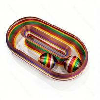 2026 New 3D Printed Colorful Spiral Track Cat Toy with Rolling Balls  Pla Eco-Friendly Material Cat Teaser Toy, Cat Track Toy