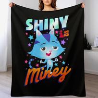 Kids Gabbys Dollhouse CatRat Shiny Is Miney TShirt Throw Blanket Air Conditioner Soft Blanket for Office Home 102x76cm(40x30in)